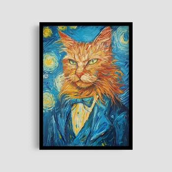 Постер Roomy "Van Gogh Cat" Без рамки A1 (84.1x59.4 cm.)