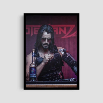 Постер Roomy "Cyberpunk Keanu" Хенг-постер A2 (59.4x42 cm.)