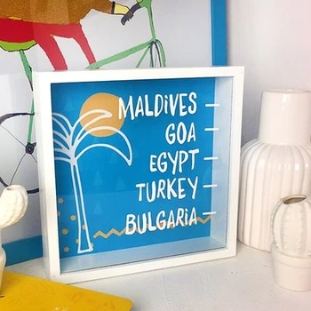 Деревянная копилка для денег Maldives Presentville 22х22х5 см (dec0009496)