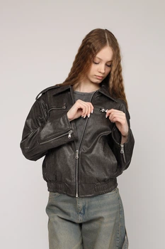 Бомбер женский L цвет серый Hot Fashion ЦБ-00272387