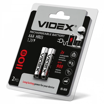 Акумулятор VIDEX HR03/AAA 1100mAh 1.2V (HR03/1100/2DB) blister