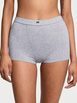Трусики Victoria's Secret шорты серые L / Logo Cotton Boyshort
