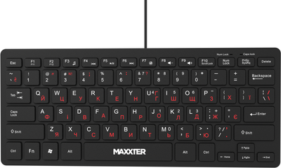 Клавиатура проводная Maxxter KBM-C01B-UA USB Black