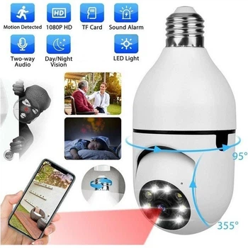 Камера видеонаблюдения лампочка cam l1 e27 wifi ip 360/90 поворотная