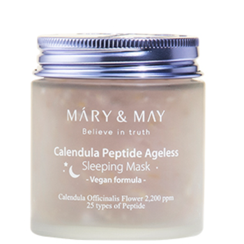 Ночная антивозрастная маска с лепестками календулы Mary&May Calendula Peptide Ageless Sleeping Mask 110 g
