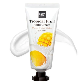 Крем для рук зволожуючий з екстрактом манго та олією ши FarmStay Tropical Fruit Hand Cream Mango & S