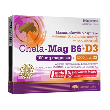 Магній хелат Б6 Olimp Chela-Mag B6 + D3 30 капсул