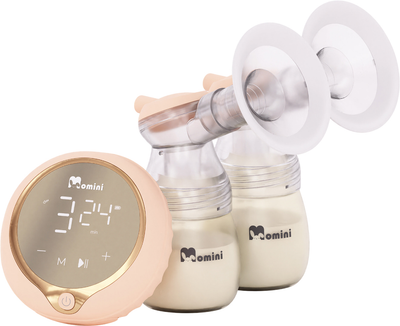 Podwójny laktator elektroniczny Momini MilkySilky 180 ml (5906601060335)