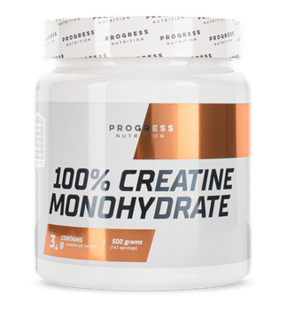 Креатин моногидрат Progress Nutrition 100% Creatine Monohydrate 500 грамм Без вкуса