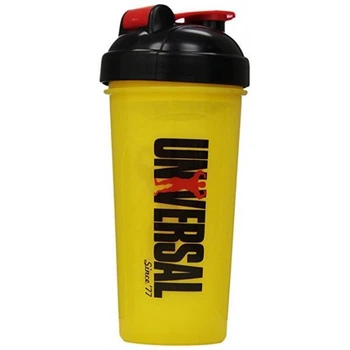 Шейкер спортивный Universal Shaker with metal ball 700мл yellow
