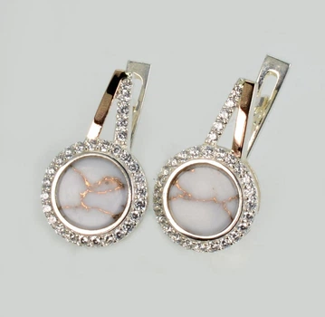 Серебряные серьги 267с-1 с агатом