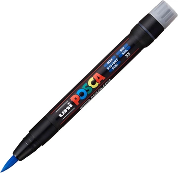 Маркер Uni Posca Brush 1-10 мм Синий (PCF-350 BLUE)