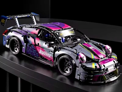 Конструктор Technic Porsche 911 фиолетовый 1580 деталей