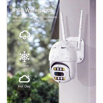 IP Wi-Fi камера вулична поворотна бездротова з віддаленим доступом 3MP 2 об'єктиви на CareCamPro