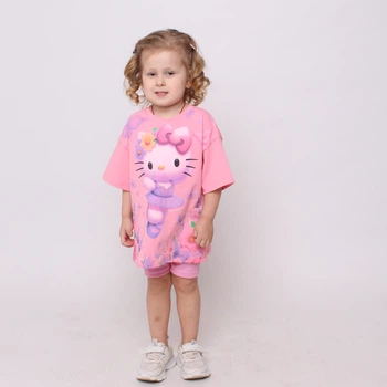 Костюм для девочки Дрёма Hello Kitty 110 см коралловый (2723)
