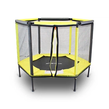 Батут-манеж Just Fun 140 см Yellow з захисною сіткою