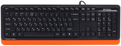 Клавіатура дротова A4Tech FKS10 USB Orange (4711421963398)