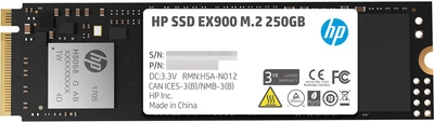 SSD диск HP EX900 250GB M.2 2280 PCIe 3.0 x4 3D NAND (2YY43AA)