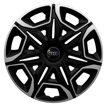 Автомобильные колпаки 4 Racing Varido Silver-Black R16 4 шт. (с логотипом Audi)