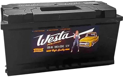Автомобильный аккумулятор WESTA 100 Ah / 840 A Pretty Powerful R Правый плюс (353x175x190) WPP100