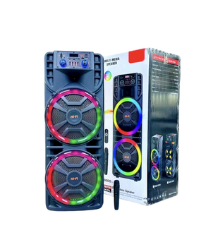 Мобильная акустическая система ZQS12203 + радиомикрофон, автономная колонка на аккумуляторе