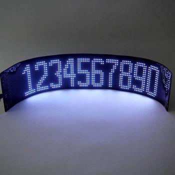 Гибкая панель LED Matrix Panel Fullcolor программированная (АРР) и пульт 59,5х12см