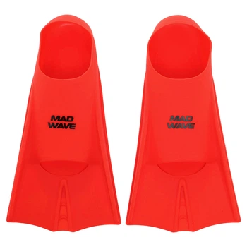 Ласты тренировочные с закрытой пяткой Mad FLIPPERS M074302 (силикон, размер 30-33, цвет красный)