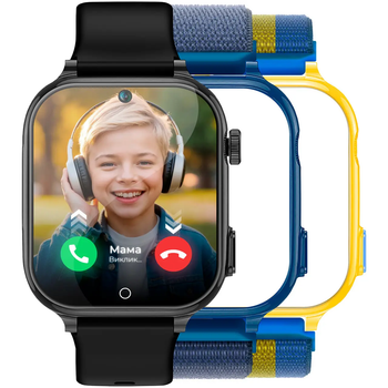 Детские смарт-часы Jetix G100 Black / Blue / Yellow-Blue (G100-B-RA)