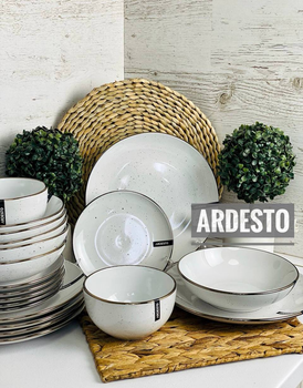 Набір посуду 17 пр. Ardesto Bagheria White AR0017WGC