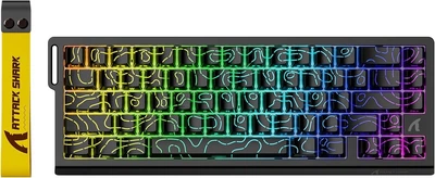 Клавиатура ATTACK SHARK X68 HE Black ContourMagnetic Switch Проводная Механическая RGB Подсветка С поддержкой HOT-SWAP