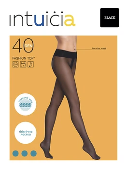 Жіночі колготки Intuicia Fashion Top 40 den 4р. black