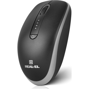 Мишка REAL-EL RM-455W Wireless/Bluetooth Black/Gray (EL123200047)