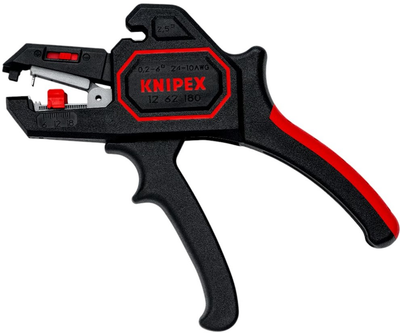 Автоматичні кліщі для зняття ізоляції Knipex 180 мм (12 62 180 SB)  