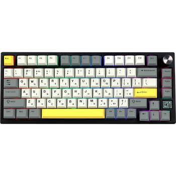 Клавиатура беспроводная Epomaker TH80 SE 75% Flamingo Switch Hot-Swap (2.4G/BT/USB) RGB UA Black (537309)