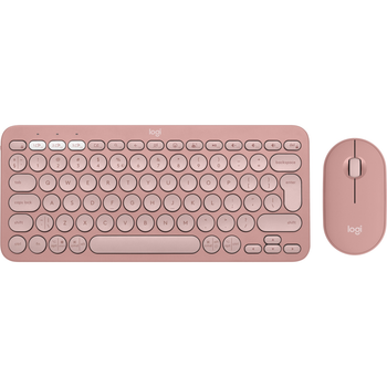 Комплект (клавиатура, мышь) беспроводной Logitech Pebble 2 Combo Rose (479772)