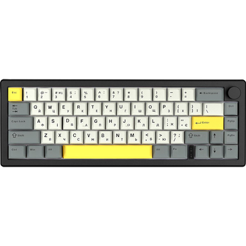 Клавіатура бездротова Epomaker EK68 65% Flamingo Switch Hot-Swap (2.4G/BT/USB) RGB UA Black (537354)
