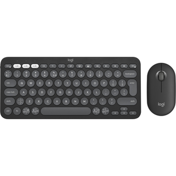 Комплект (клавиатура, мышь) беспроводной Logitech Pebble 2 Combo Graphite (920-012239) (479771)