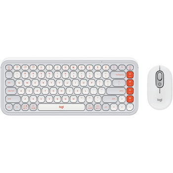Комплект (клавиатура, мышь) беспроводной Logitech Pop Icon Combo Off White (530341)