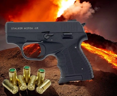 Сигнальный шумовой пистолет Stalker M 2906 Black +20 шт холостых патронов