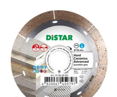 Круг алмазний відрізний DiStar 115x1,6/1,2x10x22,23 Hard ceramics Advanced 11115528010