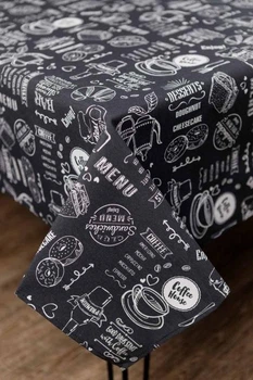 Скатертина Прованс Breakfast Black 120х136 см (39621) (4823093470262)
