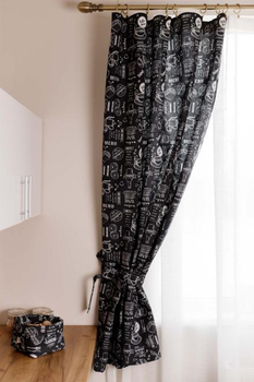 Комплект штор Прованс Breakfast 180х136 см 2 шт Black (4823093470330)