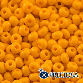 Бисер 93110 Чешский Preciosa 6/0, Естественный Непрозрачный NO, Оранжевый, Круглый, 50 г
