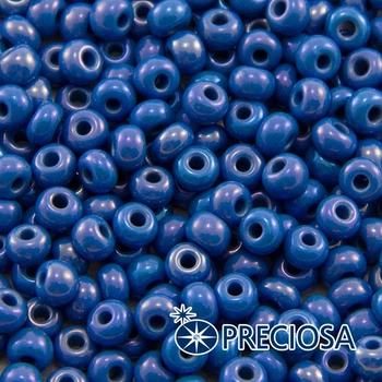 Бисер 34210 Чешский Preciosa 6/0, Непрозрачный Радужный OL, Синий, Круглый, 50 г