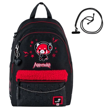 Рюкзак Kite Education teens Aggretsuko AR25-2575M M(140 - 160 см) 42x29x18 черный