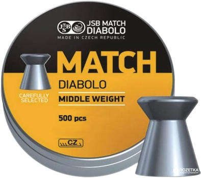 Свинцеві кулі JSB Match Diabolo Middle 0.52 г 500 шт. (000016-500)