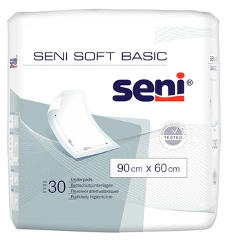 Пелюшки одноразові Seni Soft Basic 90х60 см 30 шт