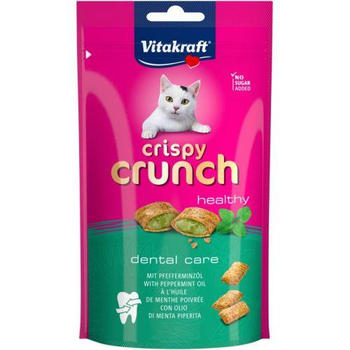 Хрустящие подушечки Vitakraft Crispy Crunch для кошек мята 60 г