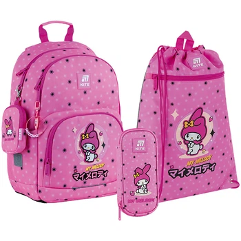 Шкільний набір Kite Education My Melody SET_HK25-585M-2 (рюкзак, пенал, сумка для ручок)