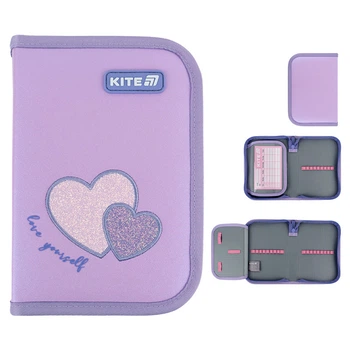 Пенал-книжка шкільний Kite Sweetheart (K25-621-1, 1 відділення, 1 відворот)